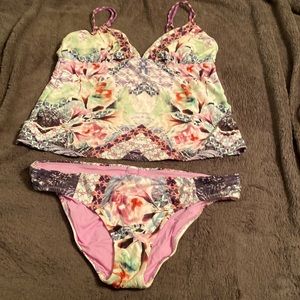 Nanette Lenore floral swimsuit. Size large.